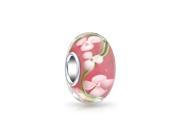 Bling Jewelry 925 Silver Clover Murano Glass Pink Bead Pandora Compatible