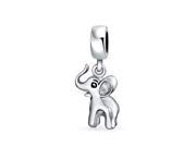 Bling Jewelry .925 Sterling Silver Good Luck Elephant Dangle Charm Bead Fits Pandora
