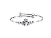 Bling Jewelry Sterling Silver Claddagh Baby Bracelet Expandable 6.5in