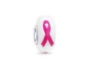 Bling Jewelry .925 Sterling Silver Breast Cancer Awareness Murano Glass Bead Fits Pandora