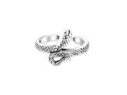 Halloween Jewelry Oxidized 925 Silver Snake Toe Ring Adjustable Midi Rings