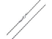 Bling Jewelry Mens Unisex Stainless Steel Rope Chain Necklace 2.5mm