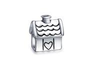 Bling Jewelry .925 Sterling Silver House Charm Bead Fits Pandora Chamilia Troll