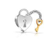 Bling Jewelry Lock Key 925 Silver Heart Dangle Bead Pandora Compatible