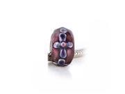 Bling Jewelry 925 Silver Purple Flower Enamel Bead Chamilia Pandora Compatible