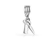 Bling Jewelry 925 Sterling Silver Comb and Scissors Dangle Bead Fits Pandora