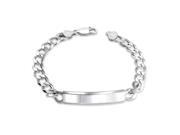Bling Jewelry 925 Silver Italy Curb Chain Link 180 Gauge Mens ID Bracelet