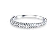 Bling Jewelry Braided Style Stackable Bangle Bracelet 925 Sterling Silver