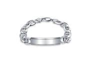 Bling Jewelry 925 Silver Mens Marina Chain ID Bracelet 250 Gauge 9in Italy