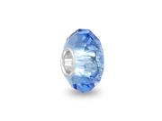 Bling Jewelry Simulated Blue Topaz Crystal 925 Sterling Silver Bead Fits Pandora