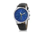 Bling Jewelry Alloy Blue Tachymeter Leather Mens Watch