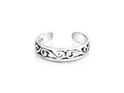 Bling Jewelry 925 Silver Mid Finger Ring Adjustable Celtic Swirl Toe Rings