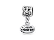 Bling Jewelry Silver Honor Student Dangle Charm Fits Pandora Oval Message Bead