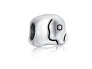 Bling Jewelry Patriotic Lucky Elephant 925 Sterling Silver Animal Bead Fits Troll Pandora