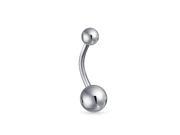Bling Jewelry 14 Gauge Navel Belly Button Ring 316L Steel Body Jewelry