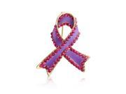 Bling Jewelry Gold Plated Purple Enamel Crystal Pancreatic Cancer Pin