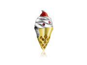 Bling Jewelry Ice Cream Cone Gold Plated 925 Silver Bead Pandora Compatible