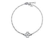 AYLLU We Love All Anklet Electroplated Sterling Silver 8in