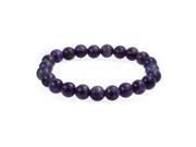 Bling Jewelry Simulated Amethyst Gemstone Stackable Beaded Stretch Bracelet 8mm