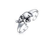 Bling Jewelry Sterling Silver Lucky Elephant Toe Ring Adjustable Midi Ring