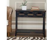 Safavieh Corby Distressed 3 Drawer Black Console Table