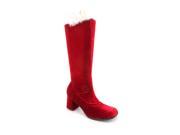 Pleaser Women s Red Velvet Santa Go Go Boots