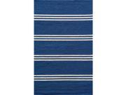 Indoor Outdoor South Beach Blue Stripes Rug 3 9 x 5 9