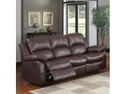 TRIBECCA HOME Coleford Brown Double Reclining Sofa