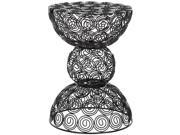 Safavieh Steelworks Iron Wire Swirls Black Stool