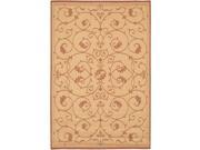 Recife Veranda Natural and Terra Cotta Area Rug 3 9 x 5 5