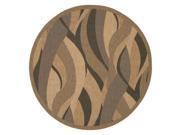 Recife Seagrass Natural and Black Area Rug 7 6 Round