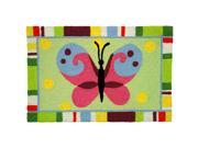 Jellybean Bold Butterfly Indoor Outdoor Accent Rug 1 9 x 2 9