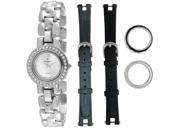 Peugeot Women s Steel Interchangeable Bezel and Strap Watch Set