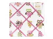 Sweet JoJo Designs Pink Happy Owl Fabric Bulletin Board