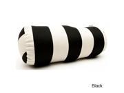 Majestic Home Goods Vertical Stripe Round Bolster Pillow Black