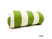 Majestic Home Goods Vertical Stripe Round Bolster Pillow Green