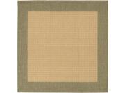 Recife Checkered Field Natural Green Area Rug 8 6 x 8 6