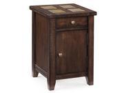 Allister Cinnamon Wood Square Accent Table