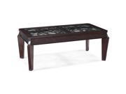 Harper Cherry Swirled Tempered Glass top Cocktail Table