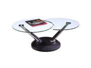 Modesto Metal and Glass Swivel Cocktail Table