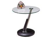 Modesto Metal and Glass Round End Table