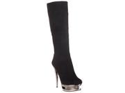 Pleaser Day Night Women s Fascinate 2010 Black Suede Stiletto Boots