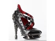 Hades Women s Crow Black Patent Leather Spine Heel Pumps
