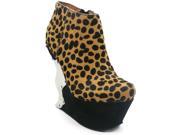 Hades Women s Pantera Leopard Suede Curved Wedge Boots