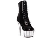 Pleaser Women s Adore 1021 Black Patent Tall Stiletto Lace up Boots