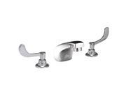 Monterrey 8 inch Widespread 2 Handle Low Arc Bathroom Faucet in Polished Chrome with Grid Drain