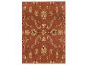 LNR Home Adana Rust Floral Rug 5 3 x 7 5