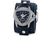 Nemesis Men s Silver Triangle Dragon Leather Band Watch