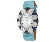 Peugeot Women s Blue Oval Flower Watch