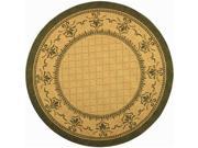 Safavieh Indoor Outdoor Royal Natural Olive Rug 6 7 Round